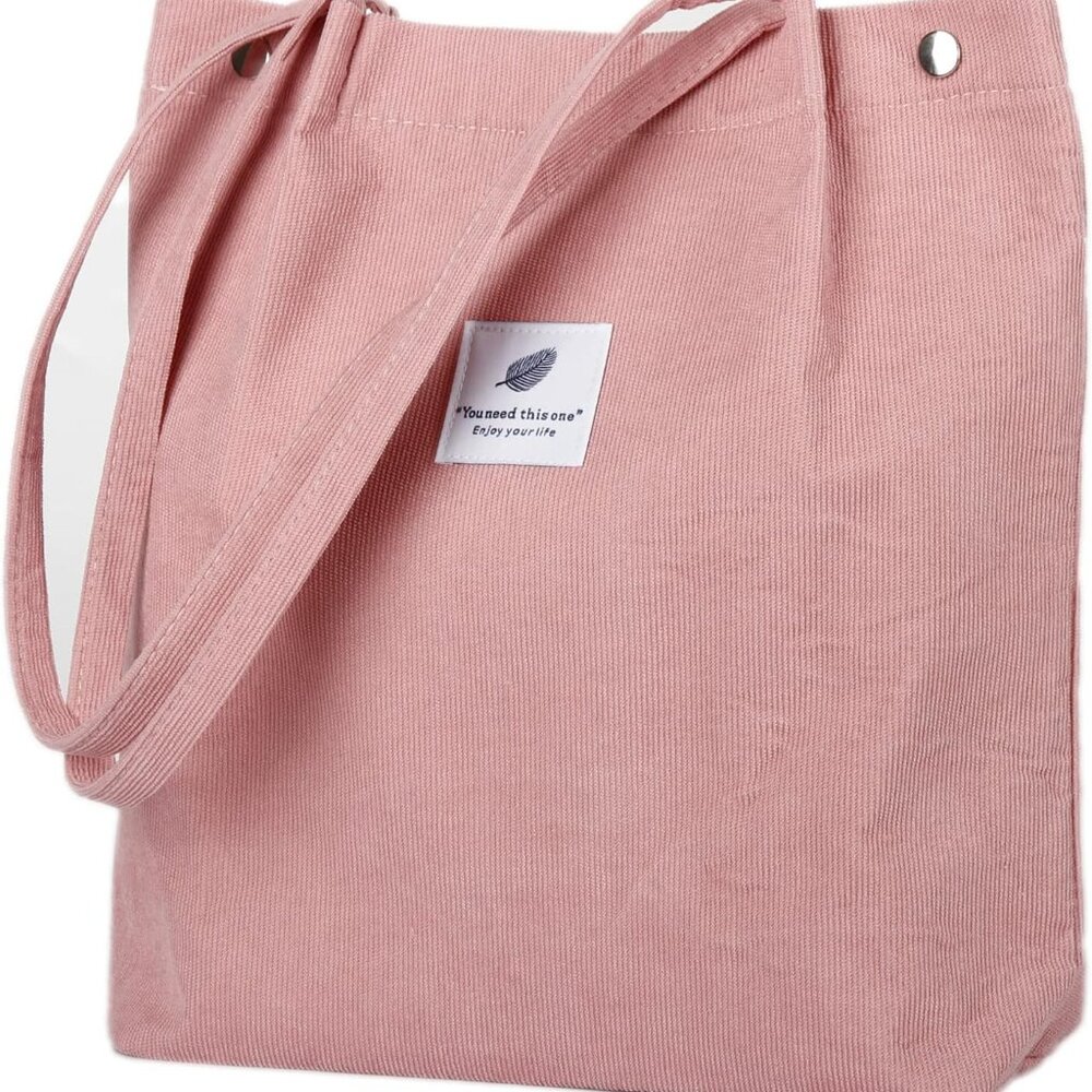 Corduroy Tote Bag Cute Tote Bags For Women Shoulder Bag With Inner Pocket For Wo